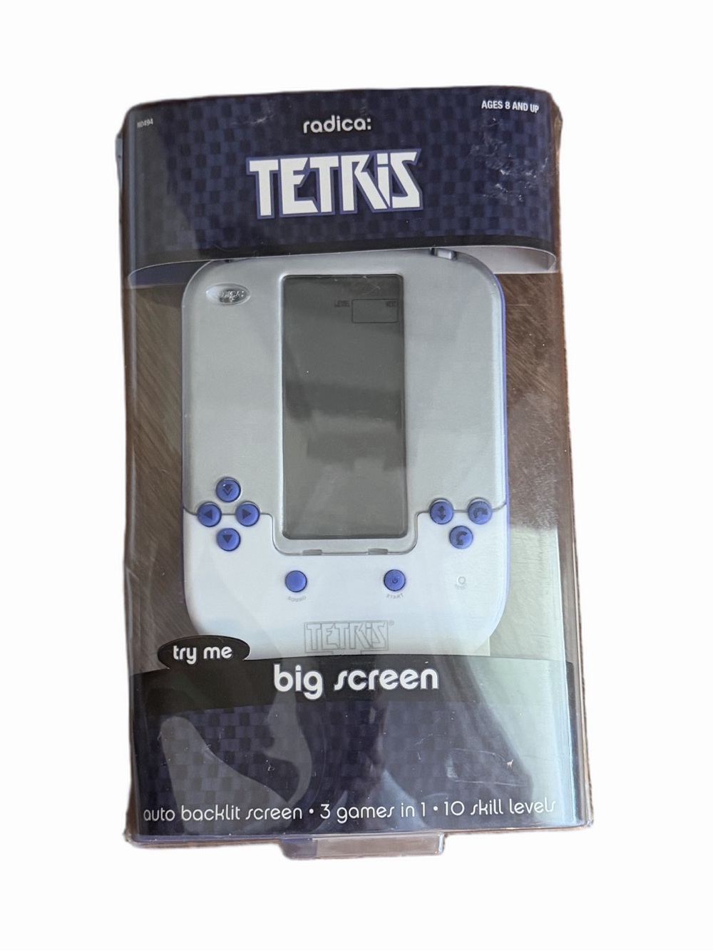 Radica Tetris Big Screen Handheld Electronic Game | Backlit Screen 3 Games in 1